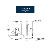 MONOMANDO DUCHA EMPOTRADO EUROCUBE GROHE